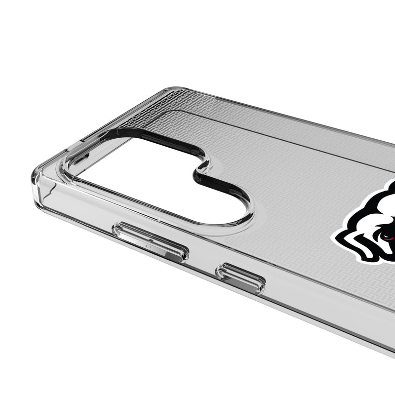 University of Georgia Bulldogs Uga Linen Galaxy Clear Phone Case for Samsung Galaxy Detail.Jpg