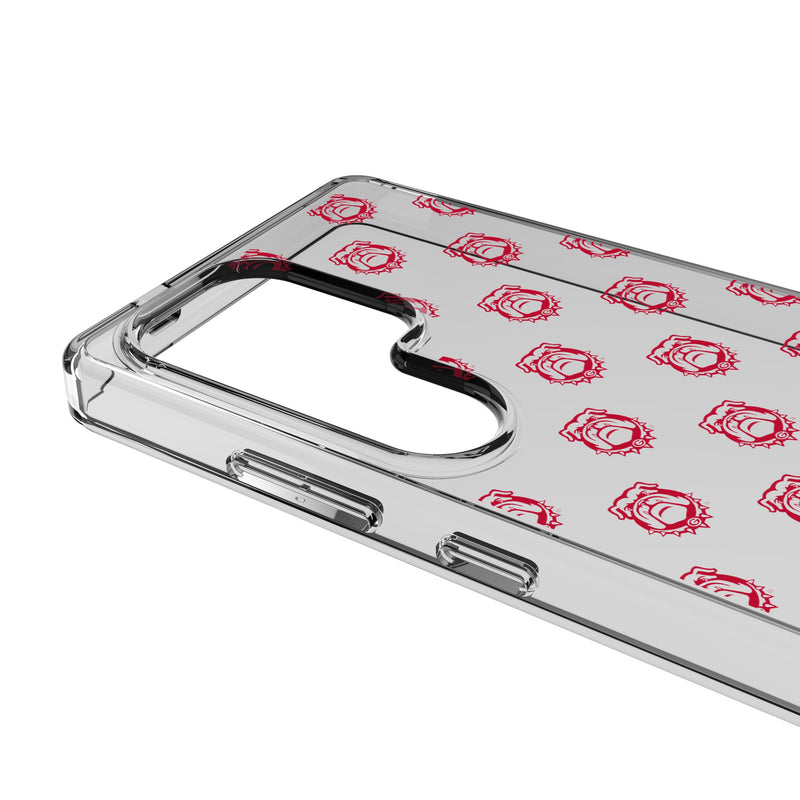 University of Georgia Bulldogs Uga Fashion Pattern Galaxy Clear Phone Case for Samsung Galaxy Detail.Jpg