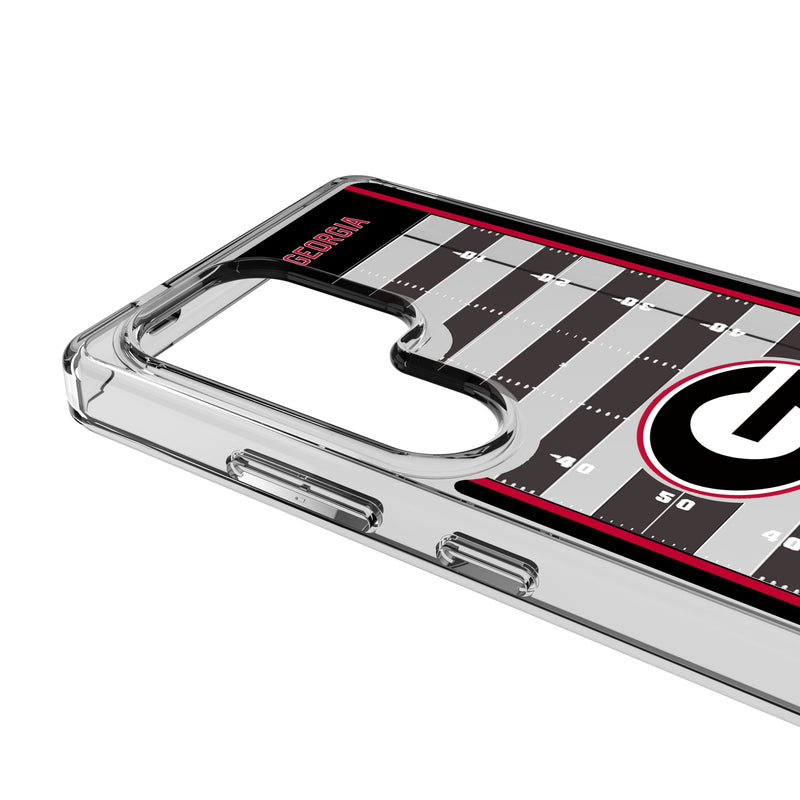 University of Georgia Bulldogs Field Galaxy Clear Phone Case for Samsung Galaxy Detail.Jpg