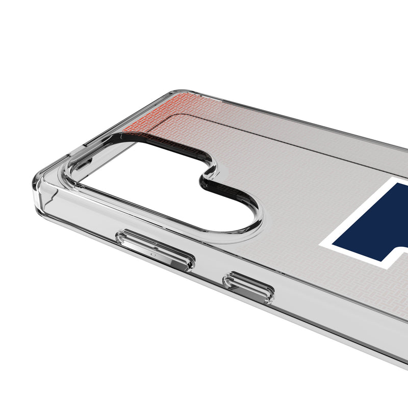 University of Illinois Fighting Illini Linen Galaxy Clear Phone Case for Samsung Galaxy Detail.Jpg