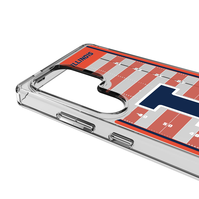 University of Illinois Fighting Illini Field Galaxy Clear Phone Case for Samsung Galaxy Detail.Jpg
