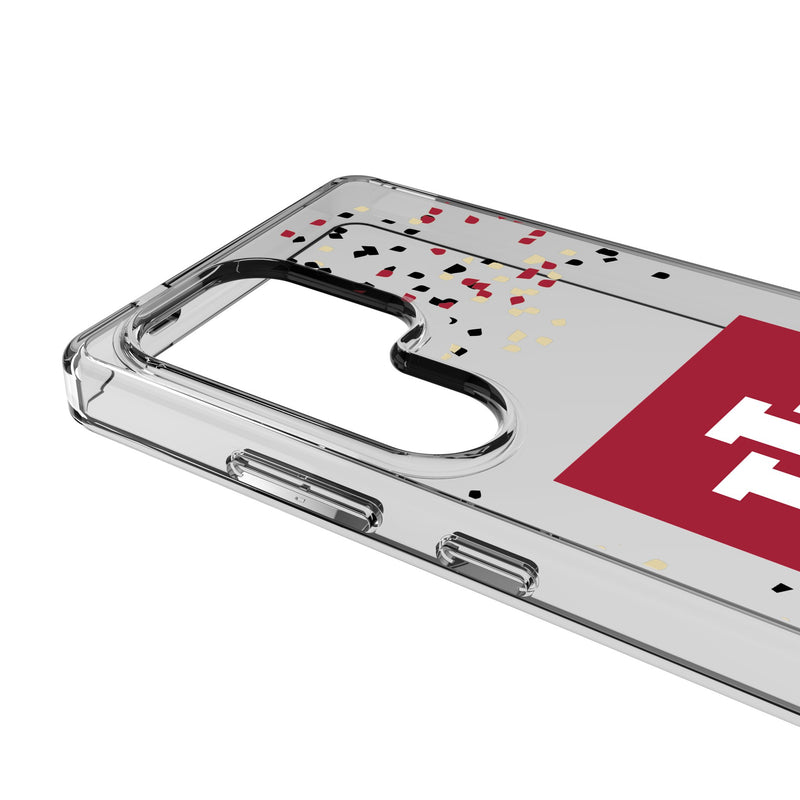 Indiana University Hoosiers Confetti Galaxy Clear Phone Case for Samsung Galaxy Detail.Jpg