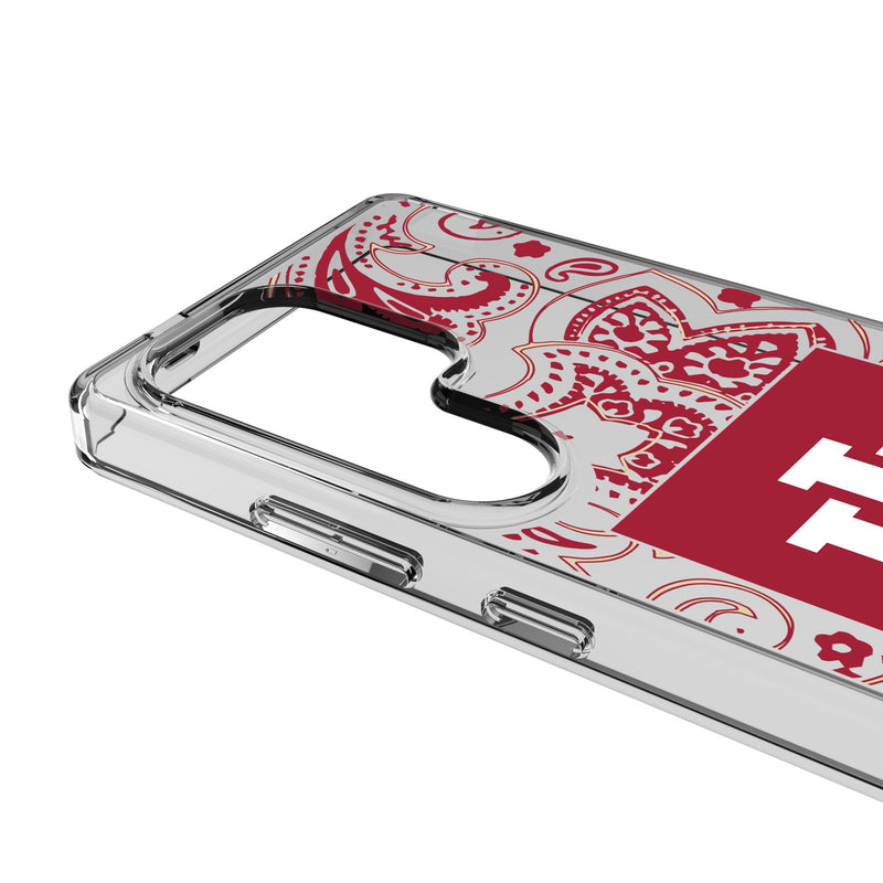 Indiana University Hoosiers Paisley Galaxy Clear Phone Case for Samsung Galaxy Detail.Jpg