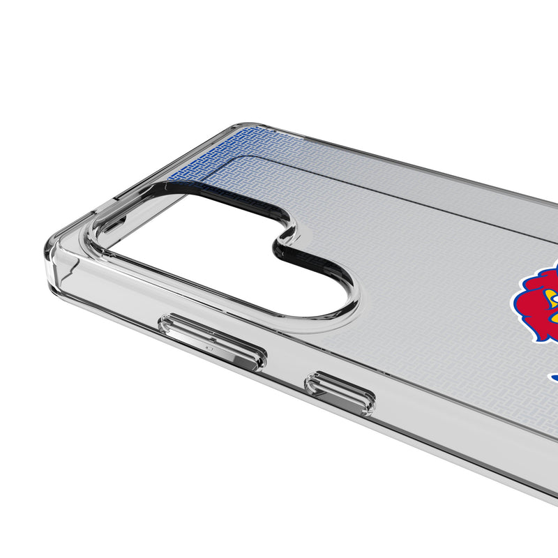University of Kansas Jayhawks Linen Galaxy Clear Phone Case for Samsung Galaxy Detail.Jpg