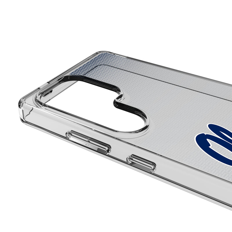 University of Mississippi Rebels Linen Galaxy Clear Phone Case for Samsung Galaxy Detail.Jpg