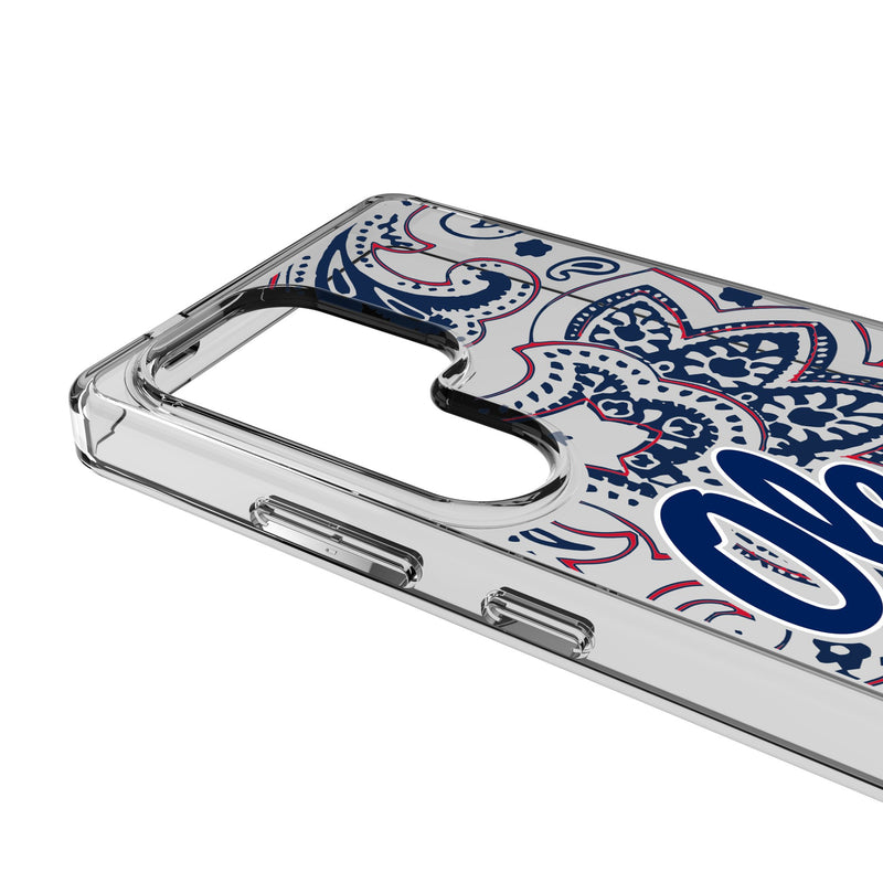 University of Mississippi Rebels Paisley Galaxy Clear Phone Case for Samsung Galaxy Detail.Jpg