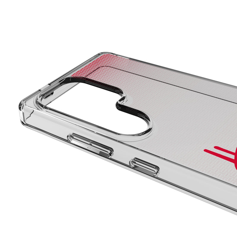 University of Nebraska Huskers Linen Galaxy Clear Phone Case for Samsung Galaxy Detail.Jpg