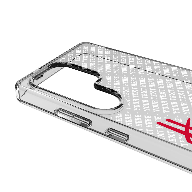 University of Nebraska Huskers Personalized EndZone Plus Galaxy Clear Phone Case for Samsung Galaxy Detail.Jpg
