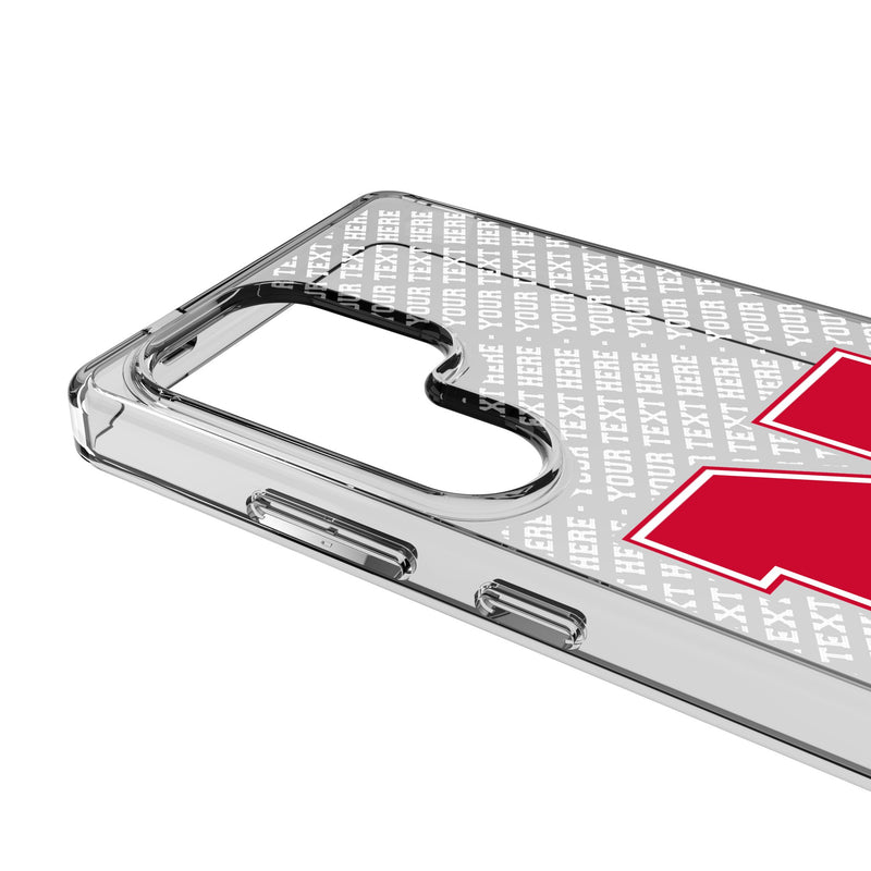 University of Nebraska Huskers Block N Personalized EndZone Plus Galaxy Clear Phone Case for Samsung Galaxy Detail.Jpg