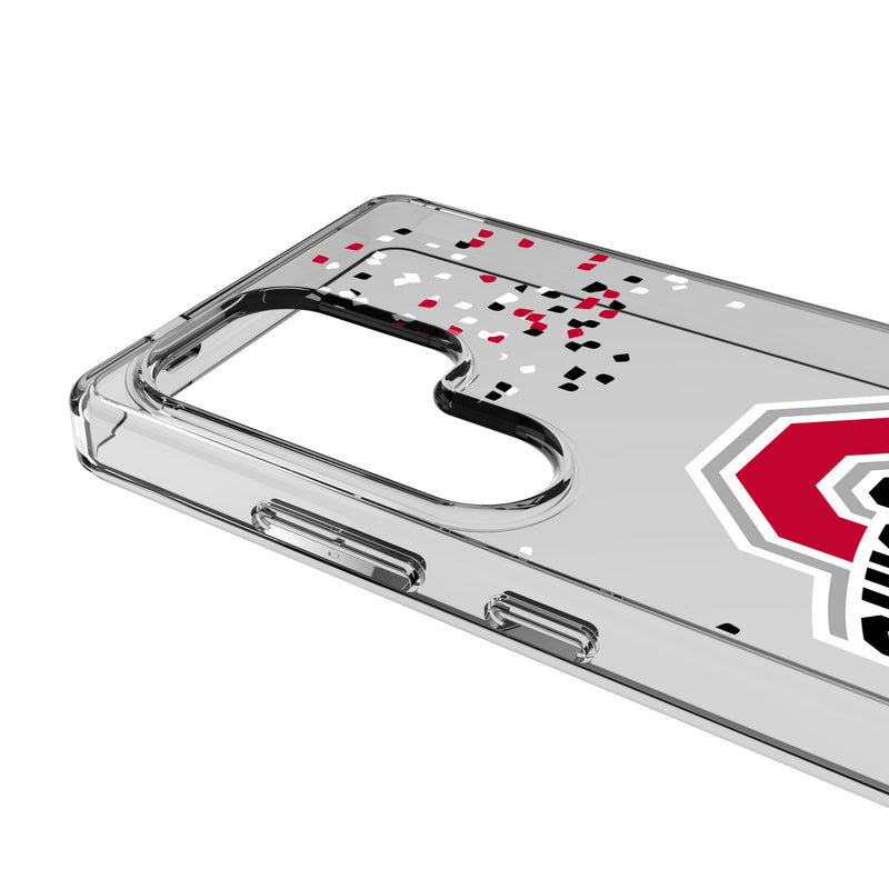 Ohio State University Buckeyes Confetti Galaxy Clear Phone Case for Samsung Galaxy Detail.Jpg