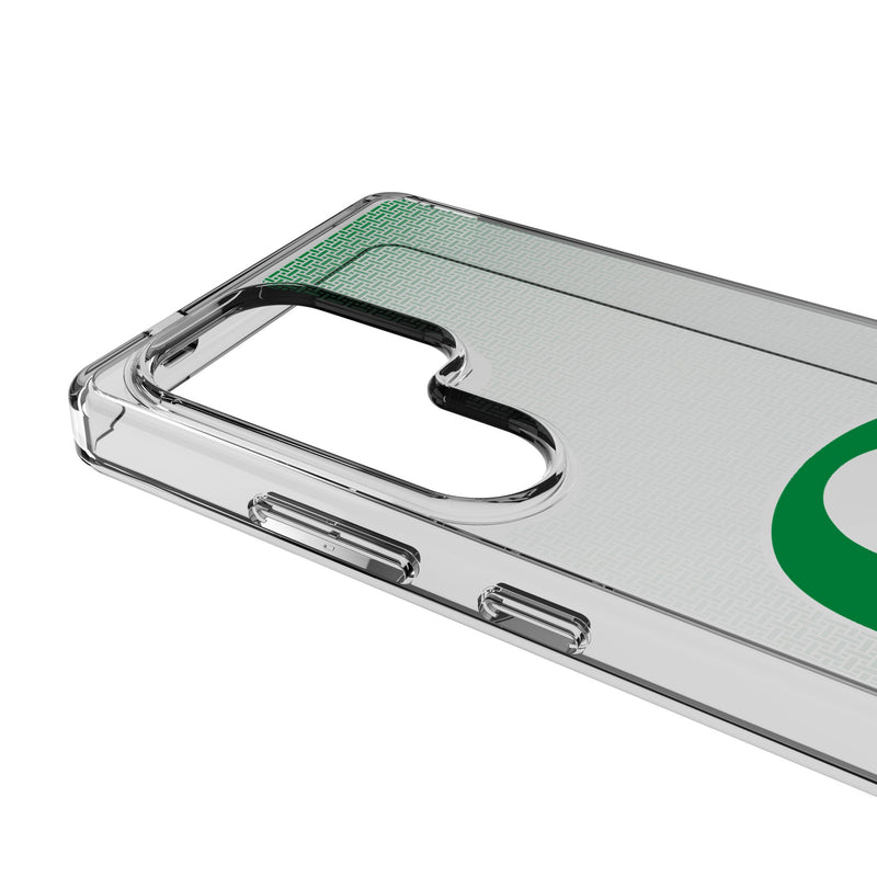 University of Oregon Ducks Linen Galaxy Clear Phone Case for Samsung Galaxy Detail.Jpg