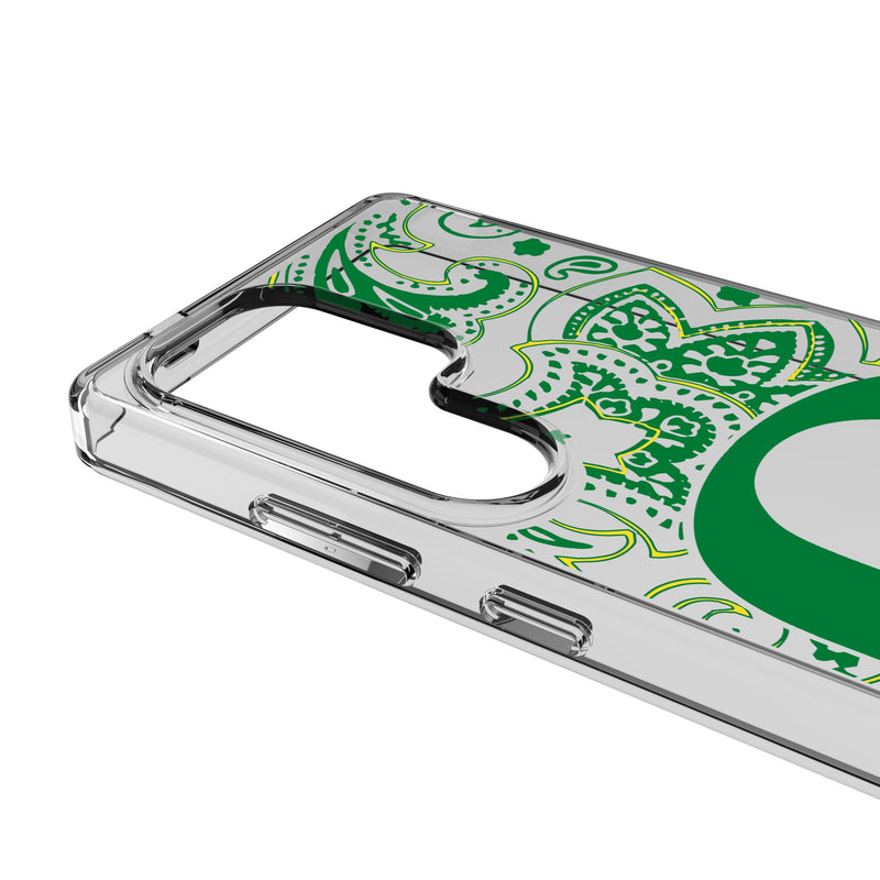University of Oregon Ducks Paisley Galaxy Clear Phone Case for Samsung Galaxy Detail.Jpg
