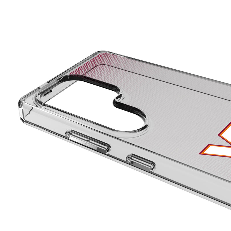 Virginia Tech Hokies Linen Galaxy Clear Phone Case for Samsung Galaxy Detail.Jpg