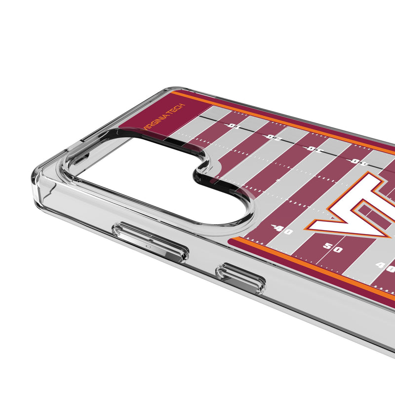 Virginia Tech Hokies Field Galaxy Clear Phone Case for Samsung Galaxy Detail.Jpg