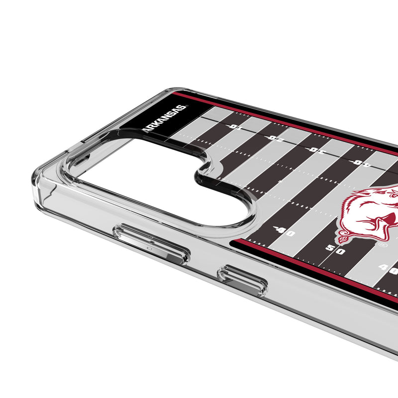 University of Arkansas Fayetteville Razorbacks Field Galaxy Clear Phone Case for Samsung Galaxy Detail.Jpg