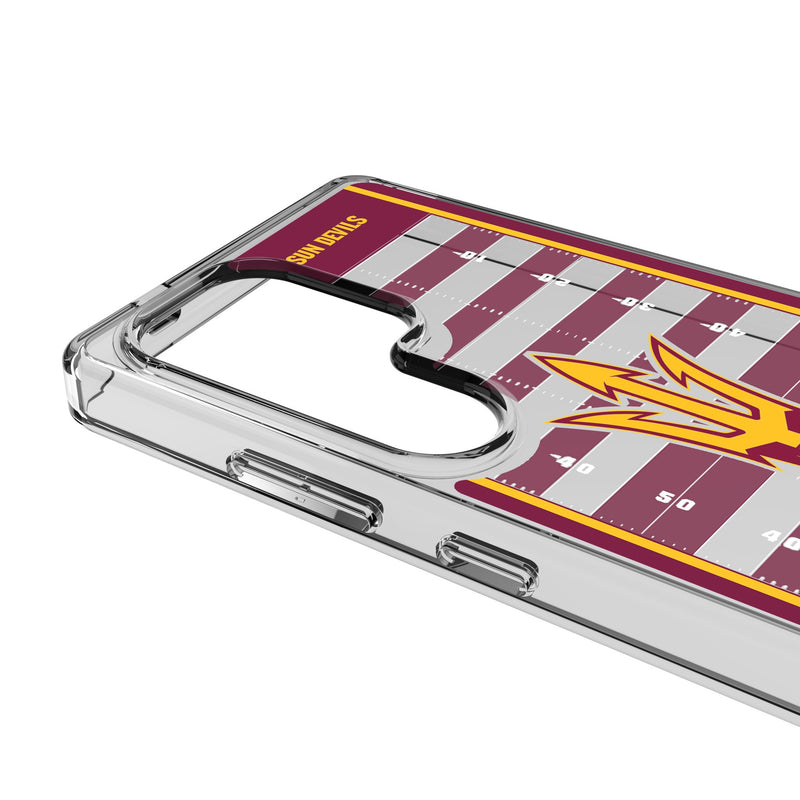 Arizona State University Sun Devils Field Galaxy Clear Phone Case for Samsung Galaxy Detail.Jpg