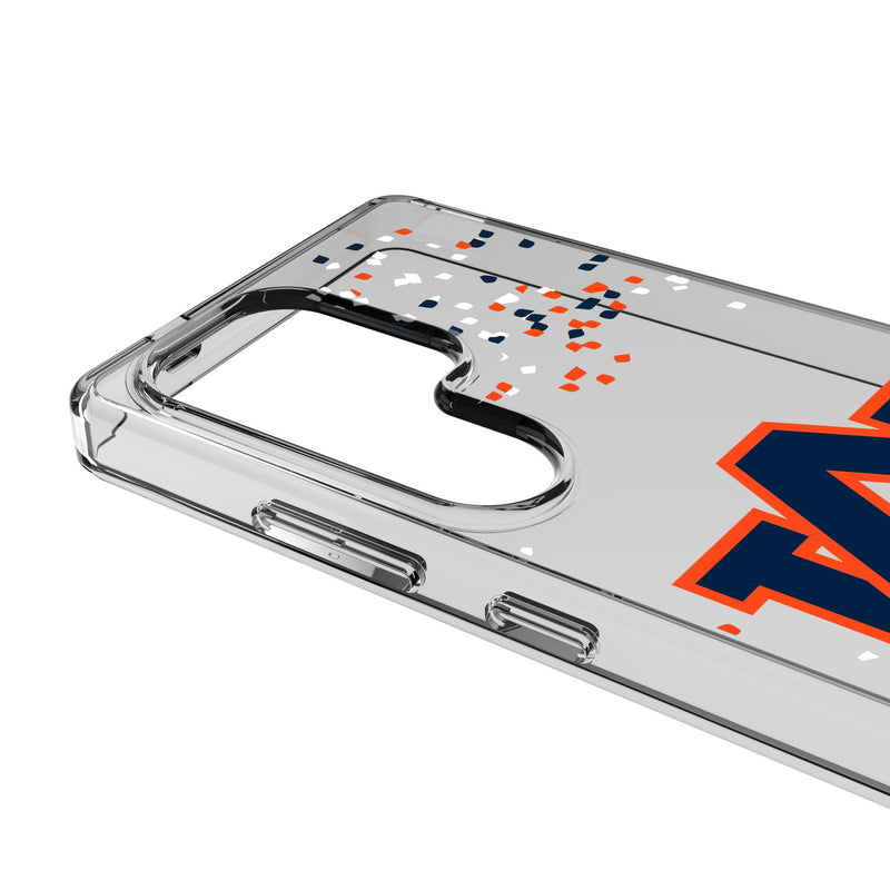 University of Auburn Tigers Confetti Galaxy Clear Phone Case for Samsung Galaxy Detail.Jpg