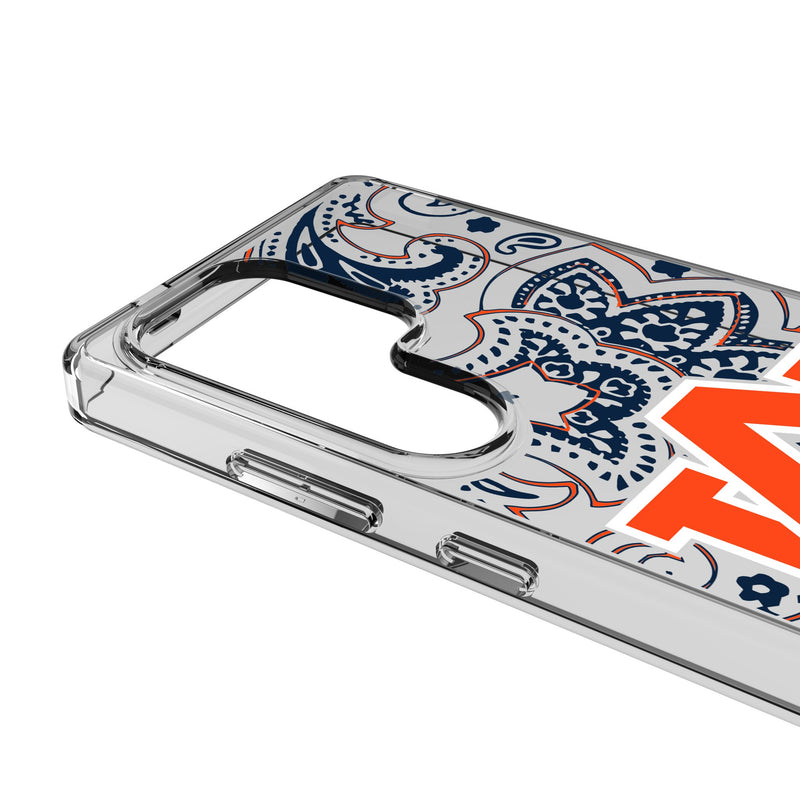 University of Auburn Tigers Paisley Galaxy Clear Phone Case for Samsung Galaxy Detail.Jpg