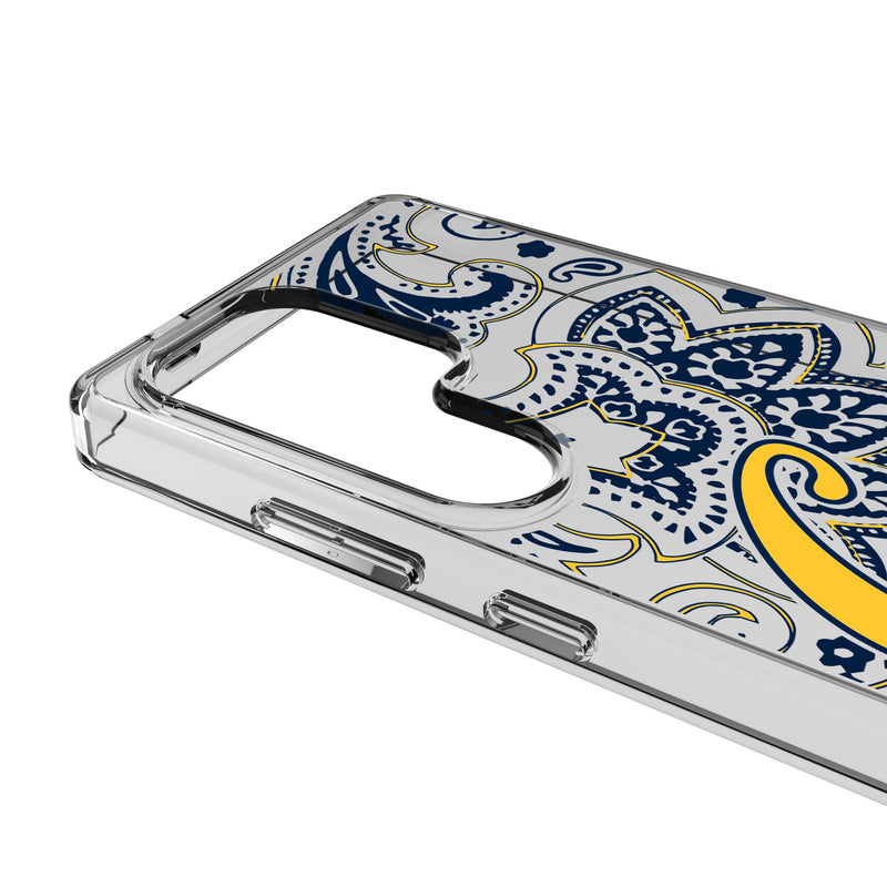 University of California Berkeley Golden Bears Paisley Galaxy Clear Phone Case for Samsung Galaxy Detail.Jpg