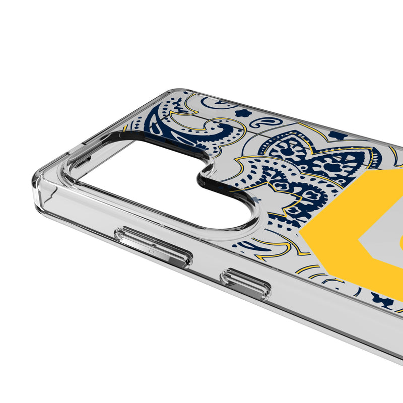 University of California Berkeley Golden Bears Paisley Galaxy Clear Phone Case for Samsung Galaxy Detail.Jpg