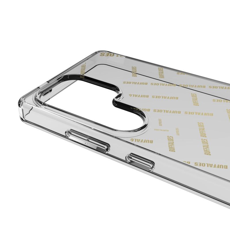 University of Colorado Buffaloes Quadtile Galaxy Clear Phone Case for Samsung Galaxy Detail.Jpg