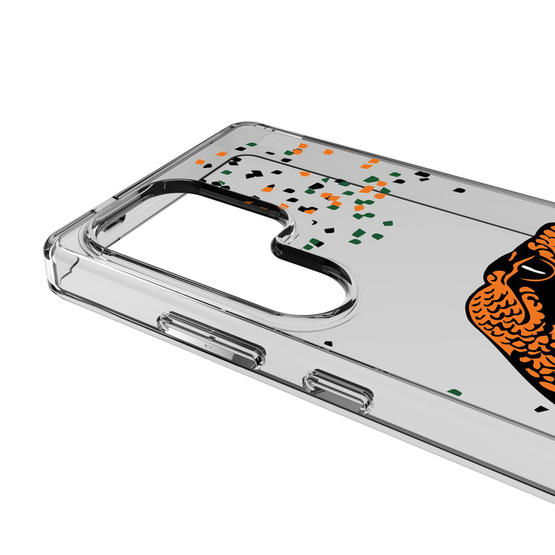 Florida A&M University Rattlers Confetti Galaxy Clear Phone Case for Samsung Galaxy Detail.Jpg