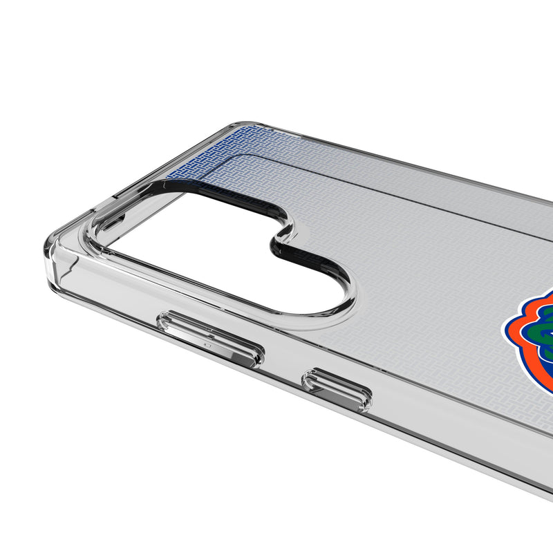University of Florida Gators Linen Galaxy Clear Phone Case for Samsung Galaxy Detail.Jpg