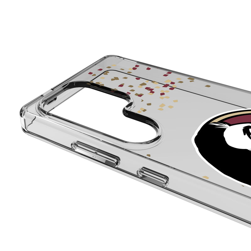 Florida State University Seminoles Confetti Galaxy Clear Phone Case for Samsung Galaxy Detail.Jpg
