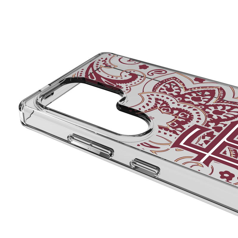 Florida State University Seminoles Athletic Wordmark Paisley Galaxy Clear Phone Case for Samsung Galaxy Detail.Jpg