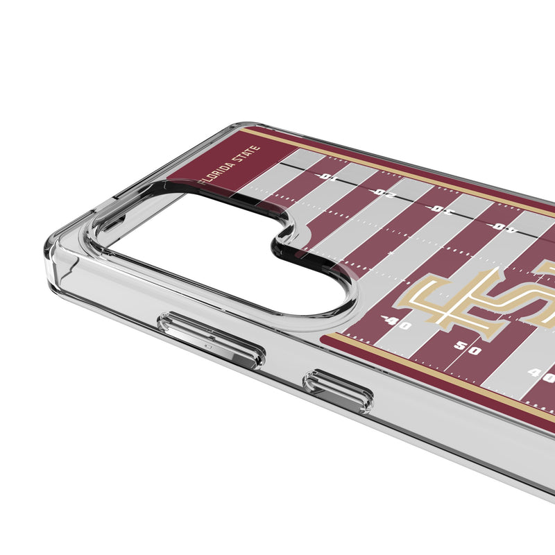 Florida State University Seminoles Athletic Wordmark Field Galaxy Clear Phone Case for Samsung Galaxy Detail.Jpg