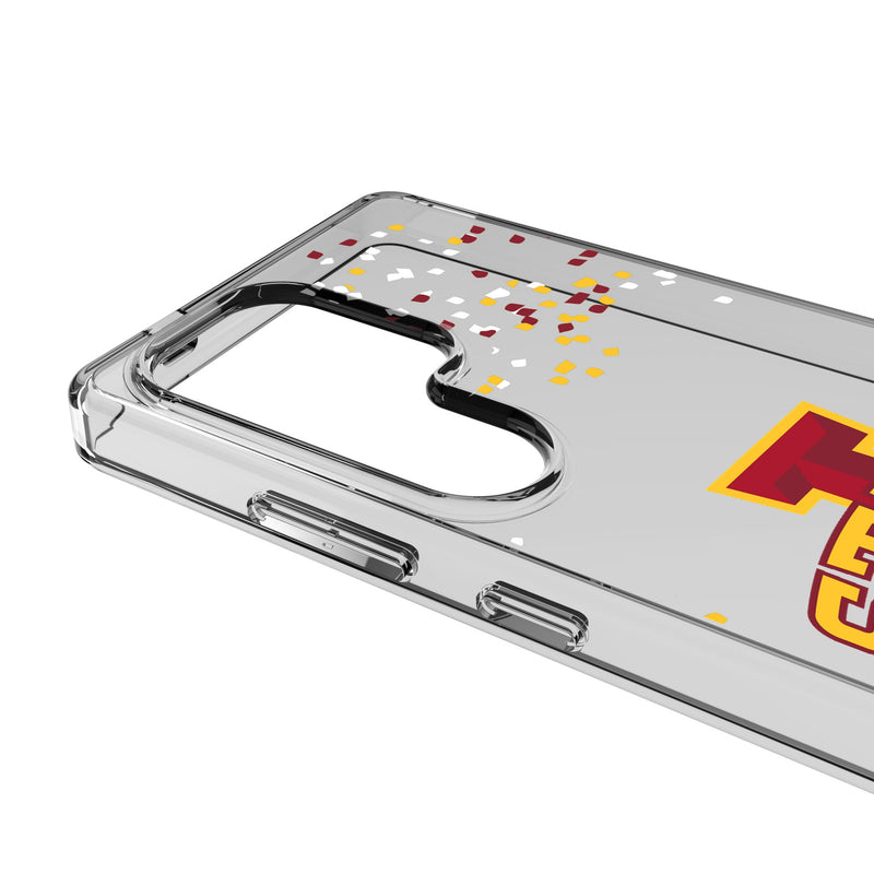 Iowa State University Cyclones Confetti Galaxy Clear Phone Case for Samsung Galaxy Detail.Jpg