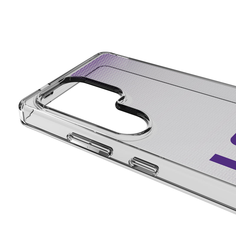 Louisiana State University Tigers Linen Galaxy Clear Phone Case for Samsung Galaxy Detail.Jpg