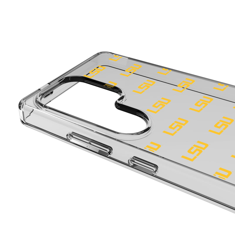 Louisiana State University Tigers Fashion Pattern Galaxy Clear Phone Case for Samsung Galaxy Detail.Jpg