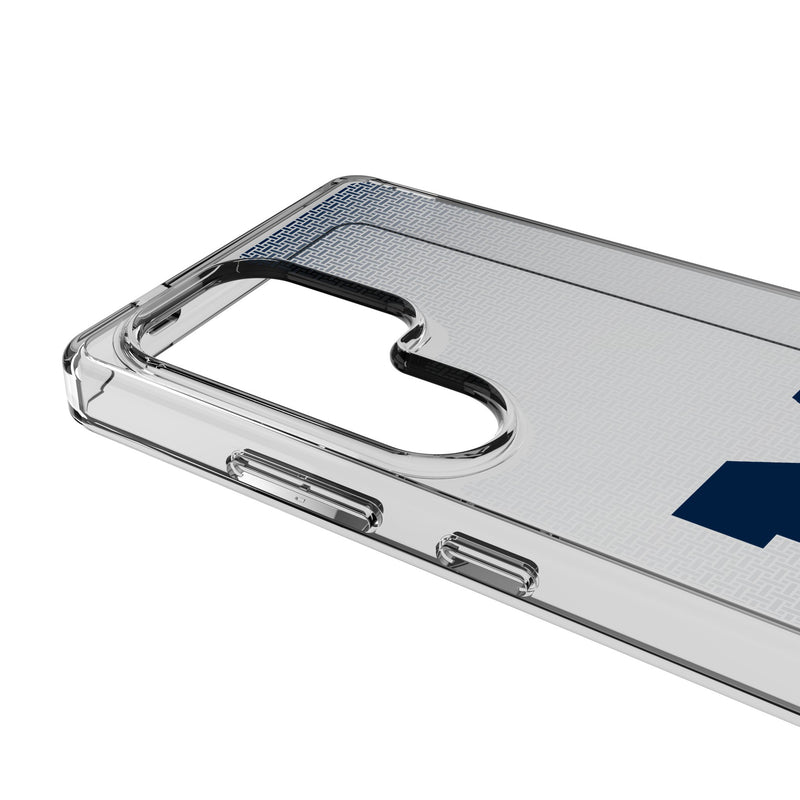 University of Michigan Wolverines Linen Galaxy Clear Phone Case for Samsung Galaxy Detail.Jpg