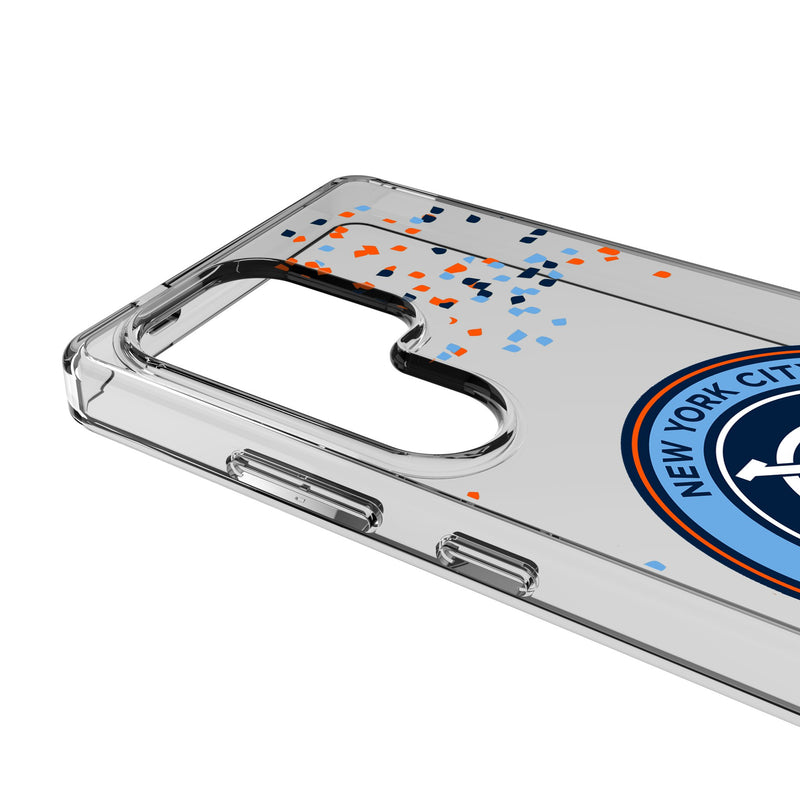 New York City FC Confetti Galaxy Clear Phone Case for Samsung Galaxy Detail.Jpg