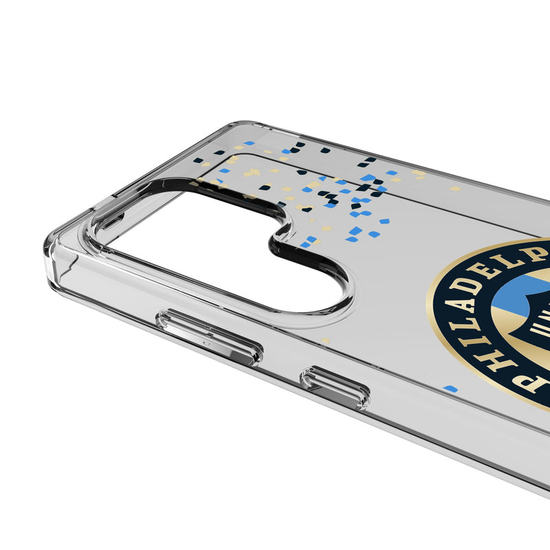 Philadelphia Union Confetti Galaxy Clear Phone Case for Samsung Galaxy Detail.Jpg