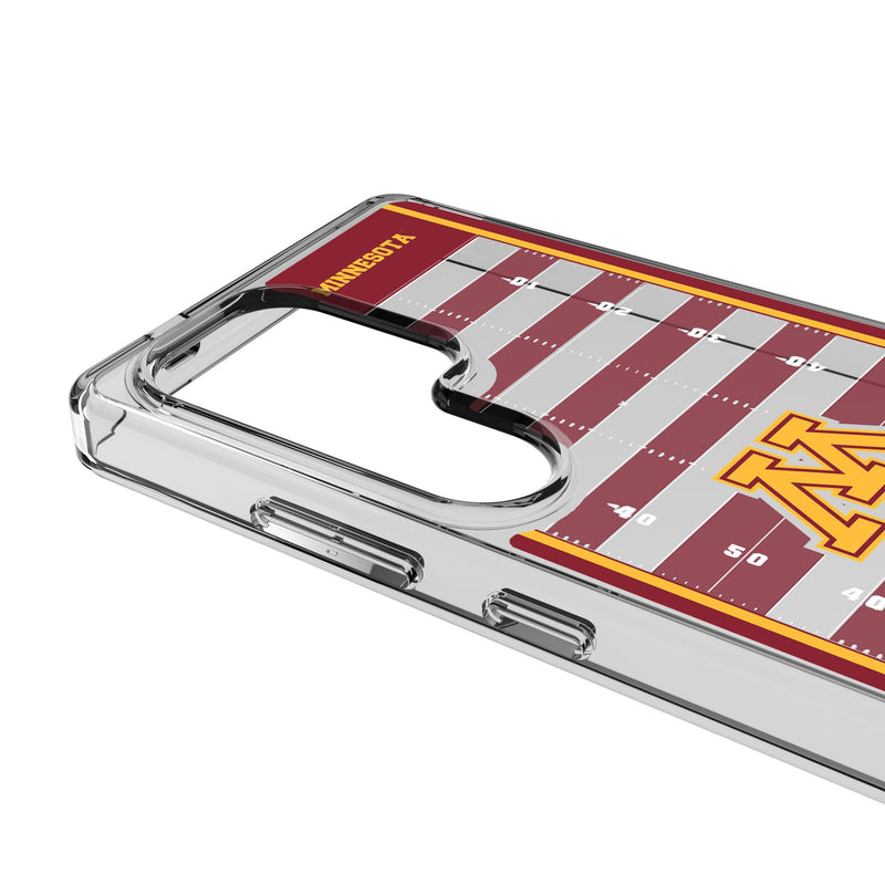 University of Minnesota Golden Gophers Field Galaxy Clear Phone Case for Samsung Galaxy Detail.Jpg