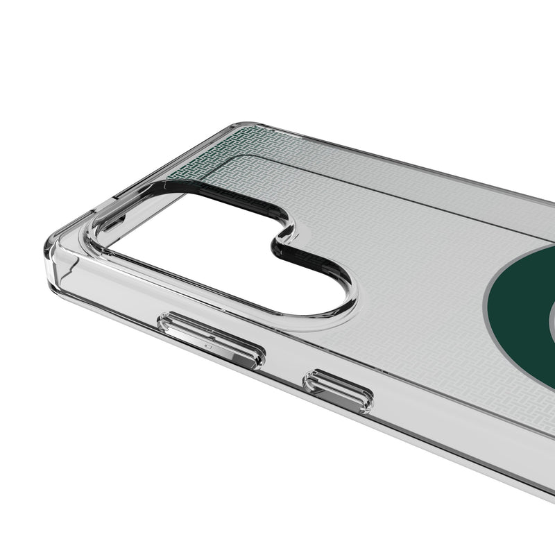 Michigan State University Spartans Linen Galaxy Clear Phone Case for Samsung Galaxy Detail.Jpg