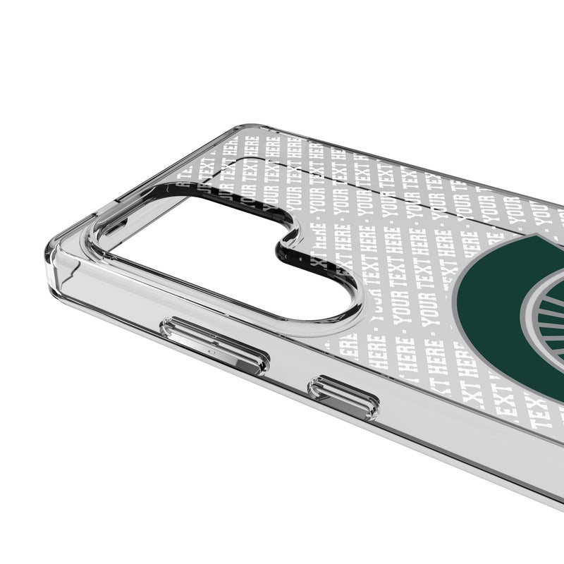 Michigan State University Spartans Personalized EndZone Plus Galaxy Clear Phone Case for Samsung Galaxy Detail.Jpg