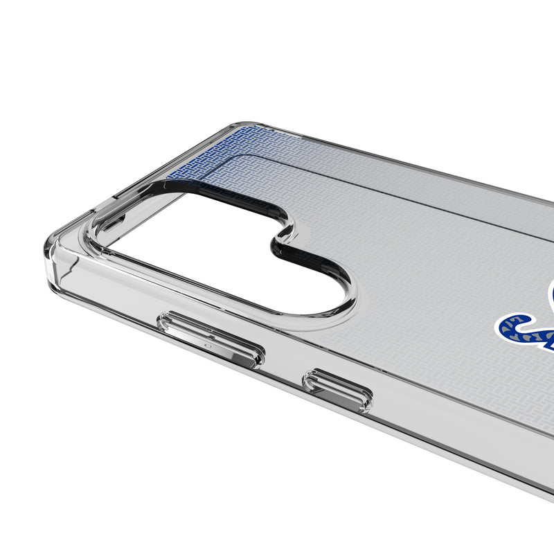 University of Memphis Tigers Linen Galaxy Clear Phone Case for Samsung Galaxy Detail.Jpg