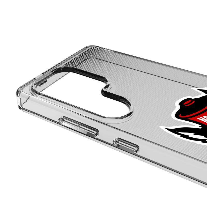 North Carolina State University Wolfpack Linen Galaxy Clear Phone Case for Samsung Galaxy Detail.Jpg
