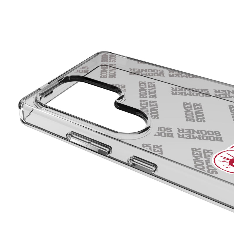 University of Oklahoma Sooners Quadtile Galaxy Clear Phone Case for Samsung Galaxy Detail.Jpg