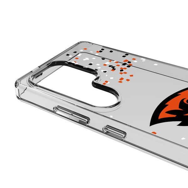 Oregon State University Beavers Confetti Galaxy Clear Phone Case for Samsung Galaxy Detail.Jpg