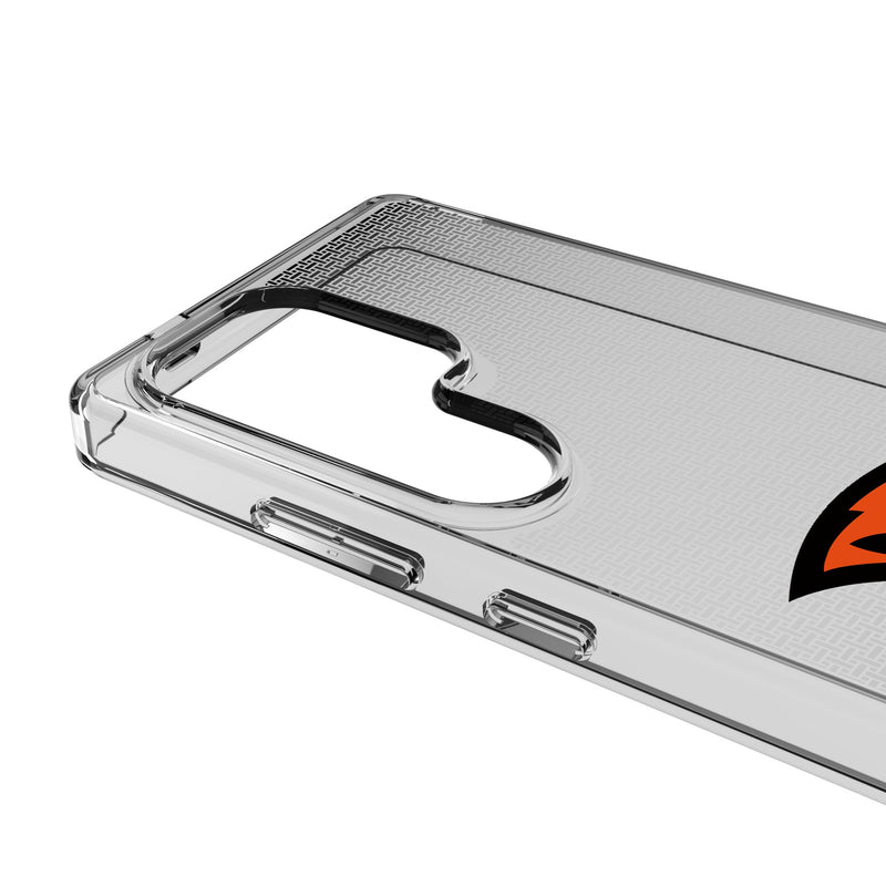 Oregon State University Beavers Linen Galaxy Clear Phone Case for Samsung Galaxy Detail.Jpg