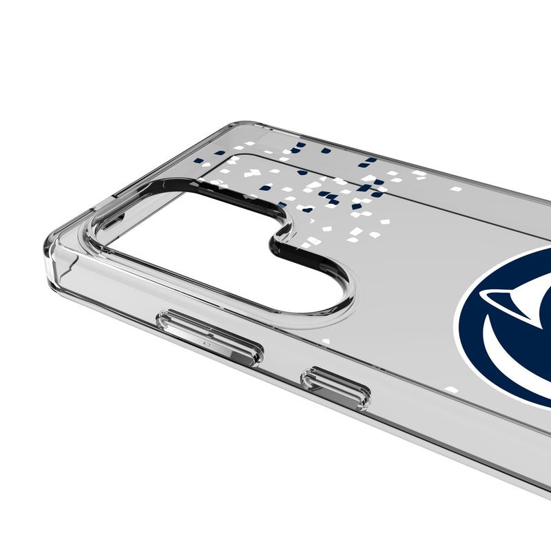 Pennsylvania State University Nittany Lions Confetti Galaxy Clear Phone Case for Samsung Galaxy Detail.Jpg