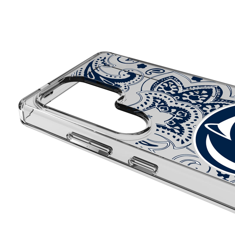 Pennsylvania State University Nittany Lions Paisley Galaxy Clear Phone Case for Samsung Galaxy Detail.Jpg