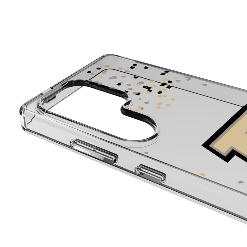 Purdue University Boilermakers Confetti Galaxy Clear Phone Case for Samsung Galaxy Detail.Jpg