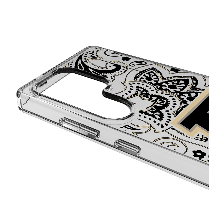 Purdue University Boilermakers Paisley Galaxy Clear Phone Case for Samsung Galaxy Detail.Jpg
