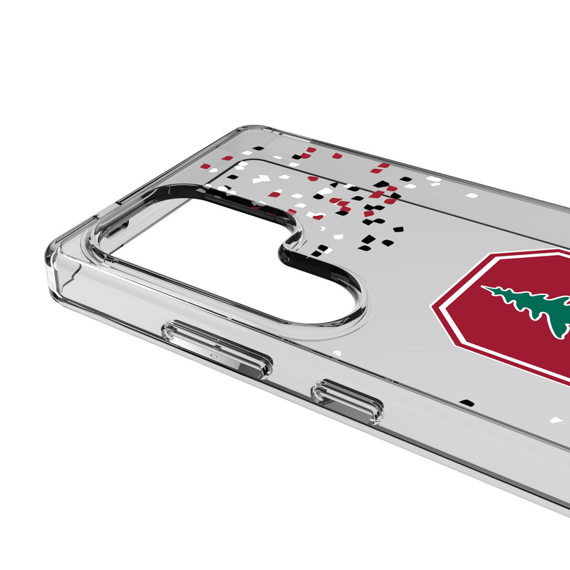 Stanford University Cardinal Confetti Galaxy Clear Phone Case for Samsung Galaxy Detail.Jpg