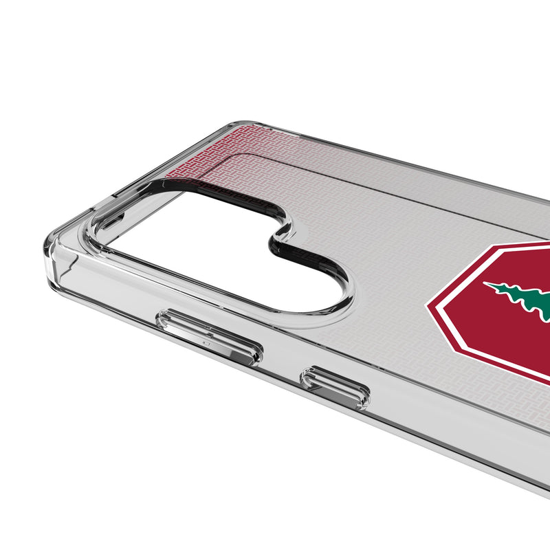 Stanford University Cardinal Linen Galaxy Clear Phone Case for Samsung Galaxy Detail.Jpg